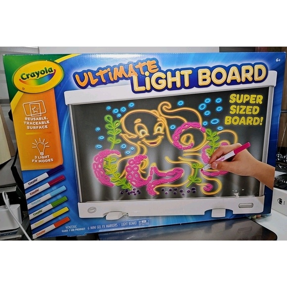 Crayola Ultimate Light Board Art Craft with Markers, Reusable Neon Glow LED - Picture 1 of 3